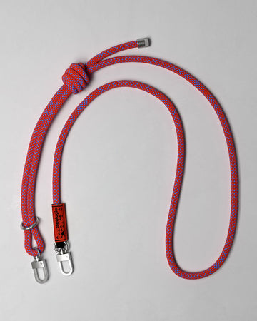 Wares Strap 8.0mm Rope Strap Red / Blue Lattice