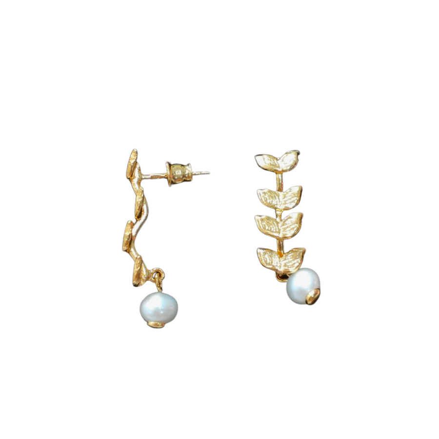 Fresh Water Pearls GoldPlated Silver 925 Earrings
