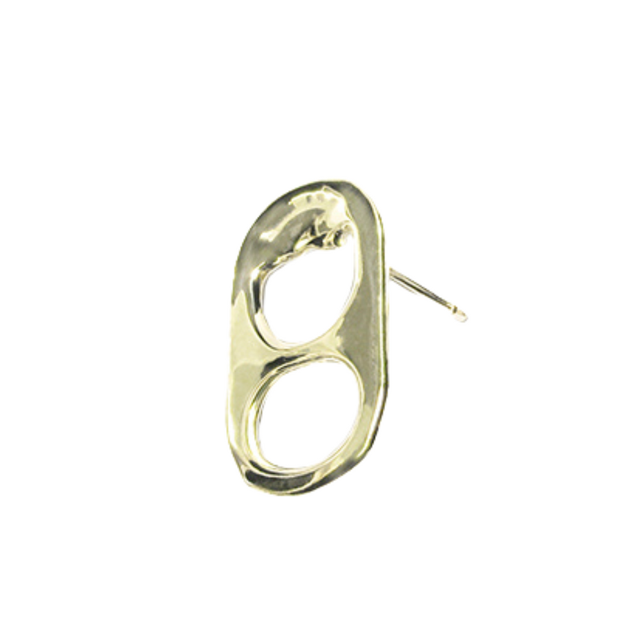 Tab Earring 18K Yellow Gold Plated Sterling Silver