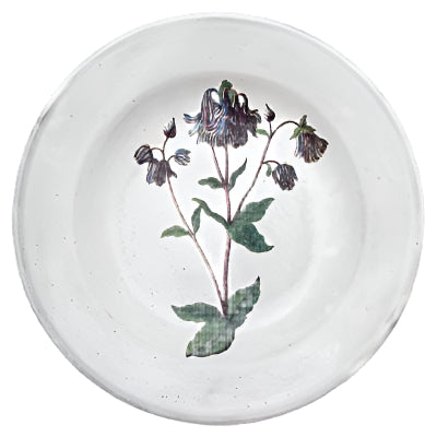 John Columbine Flower Soup Plate