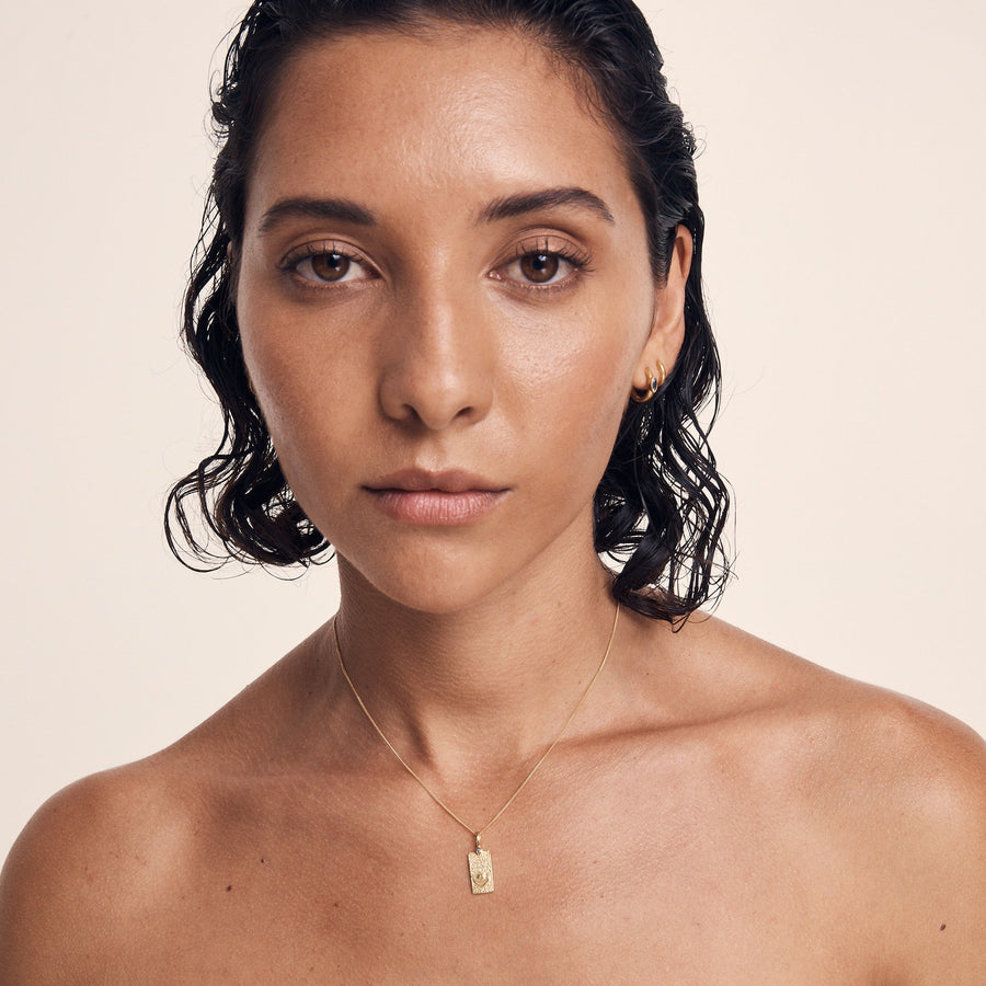 Ayla Moon Necklace Gold