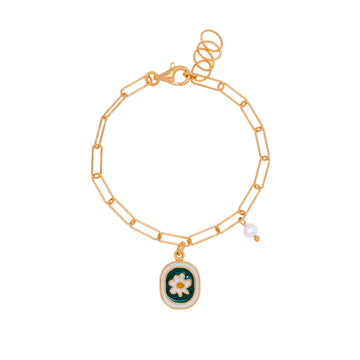 Bracelet Chamomile Flower GP Brass, Chain SGP