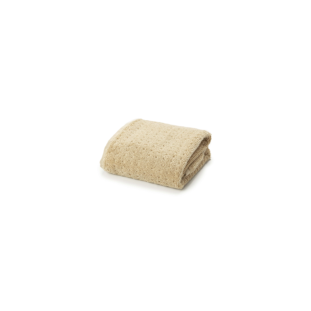 Lattice Organic Hand Towel in Beige (small)