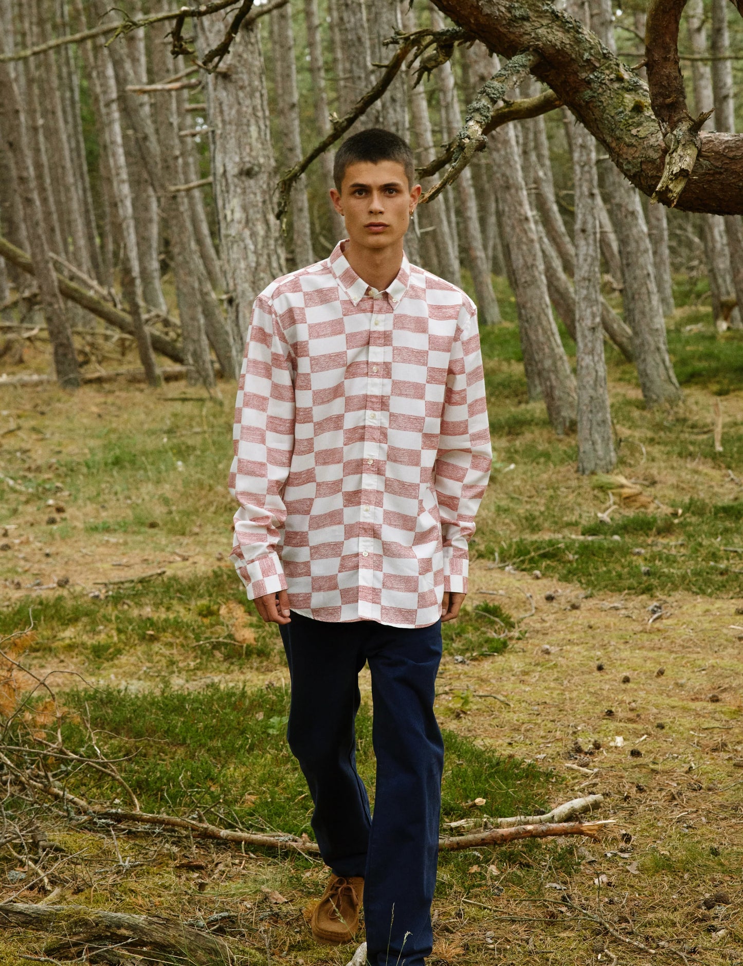 Port Tencel Ripstop Shirt Brick Print