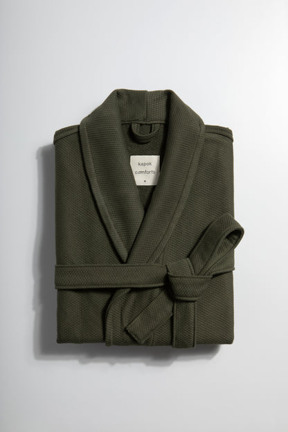 Cobble Bathrobe Forest Green