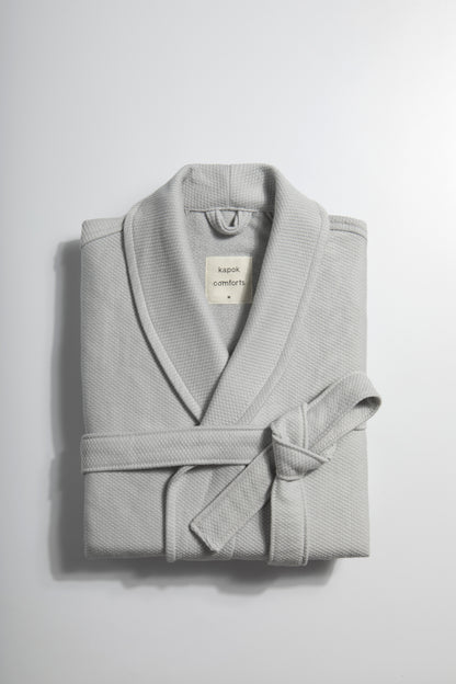 Cobble Bathrobe Light Grey