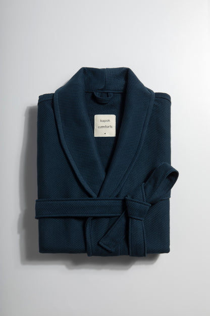 Cobble Bathrobe Navy