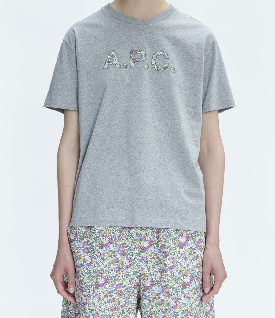 A.P.C. x Liberty | T-Shirt for women - Floral F | Light Grey | kapok