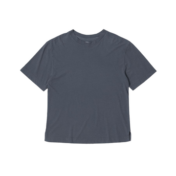 Simple T-Shirt Cotton Linen Jersey Uniform Blue (men)