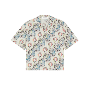 Dancing Girls Print Cap Sleeve Shirt Multico Design (women)
