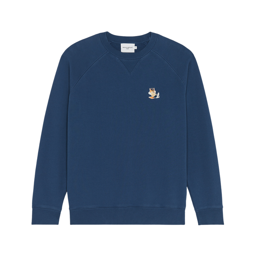 Dressed Fox Patch Classic Sweatshirt Blue Denim (men)