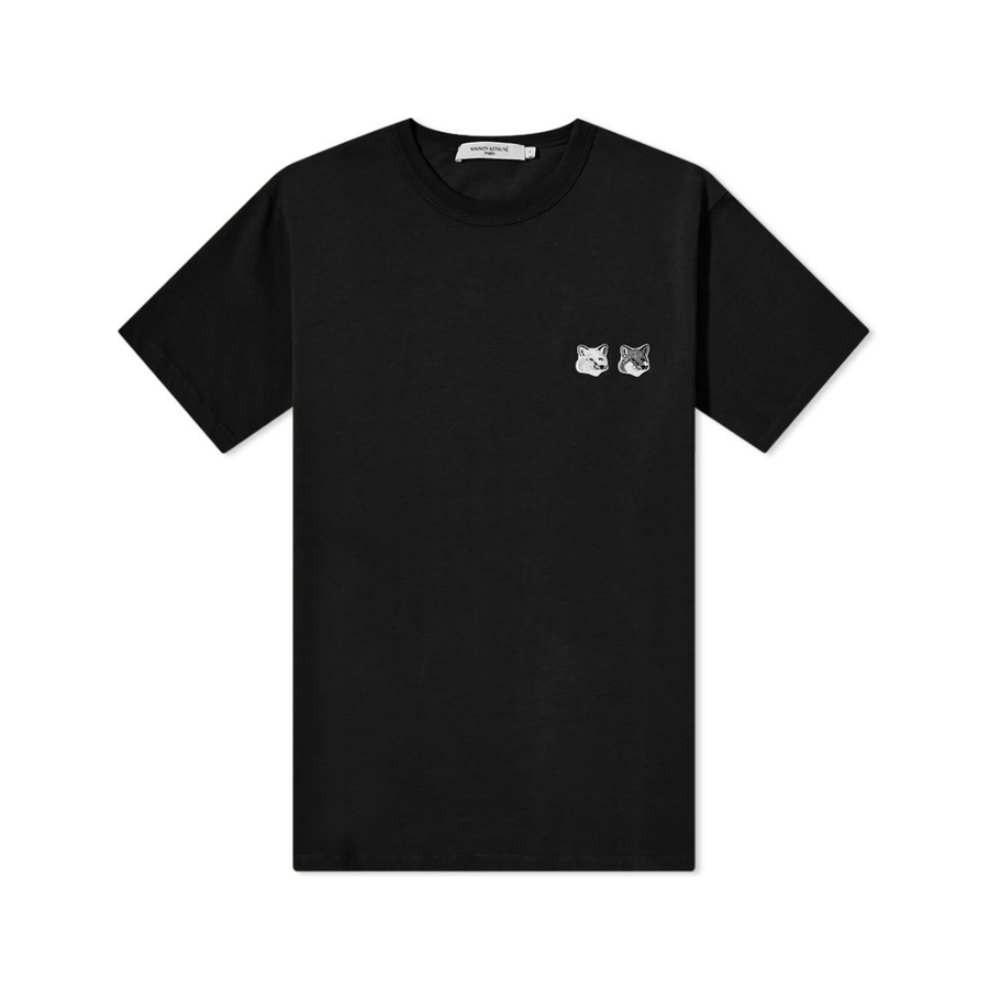 Double Monochrome Fox Head Patch Classic Tee-Shirt Black (men)