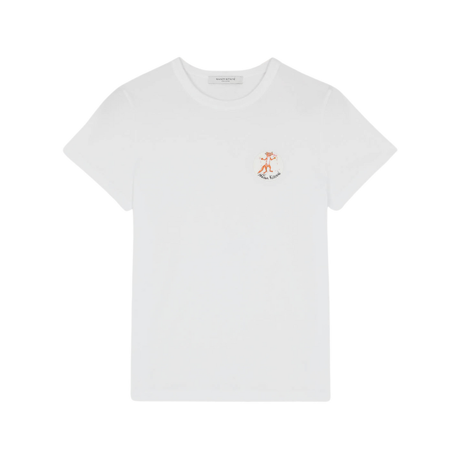 Oly Flower Fox Patch Classic Tee-Shirt White (women)