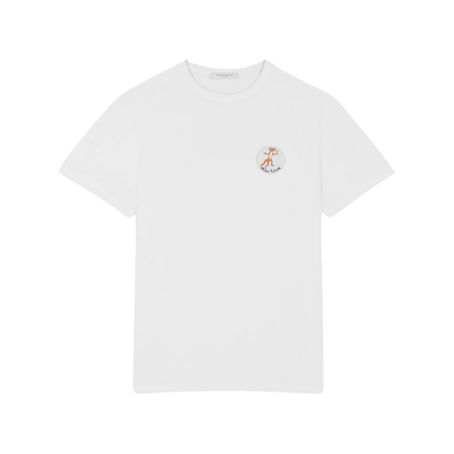 Oly Flower Fox Patch Classic Tee-Shirt White (men)