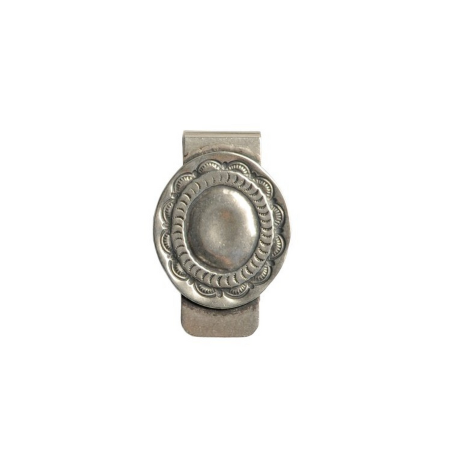QB115 Concho Money Clip Nickel Silver