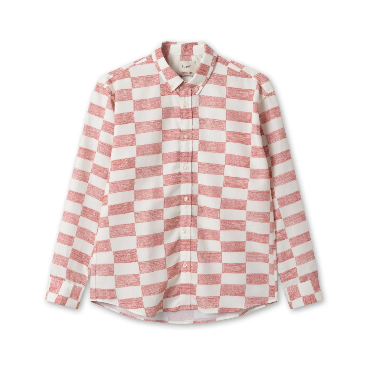 Port Tencel Ripstop Shirt Brick Print