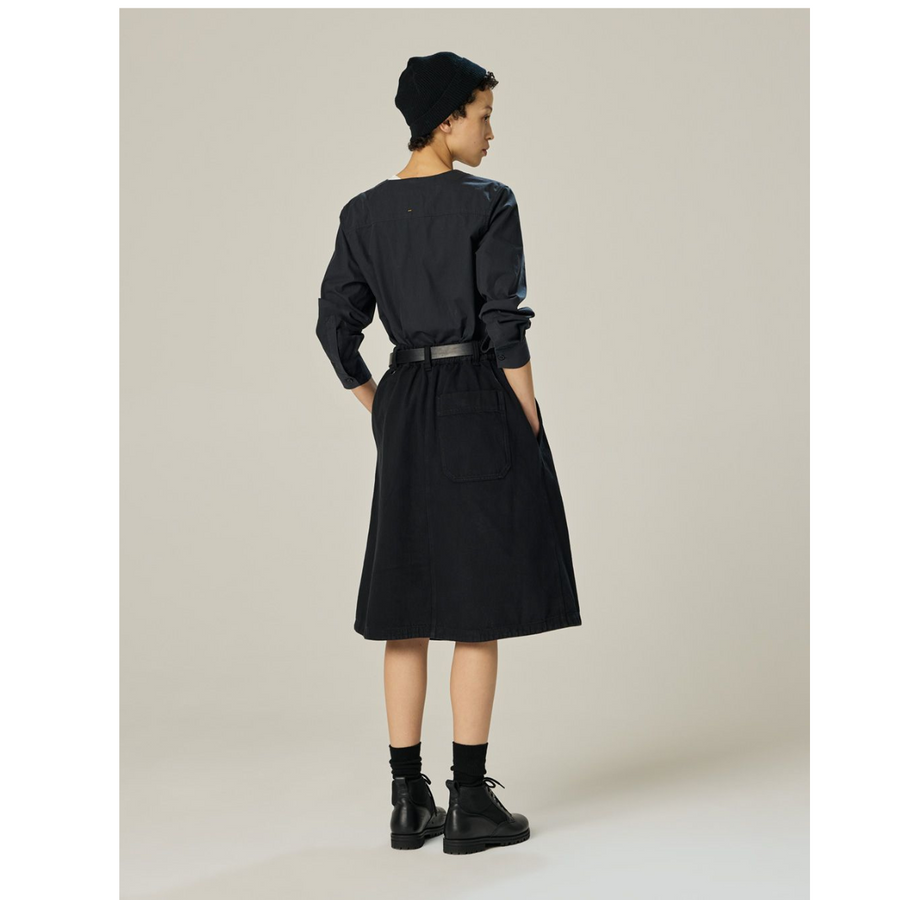 Pull On Scout Skirt Worn Cotton Drill Black (women)