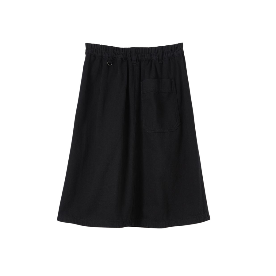 Pull On Scout Skirt Worn Cotton Drill Black (women)