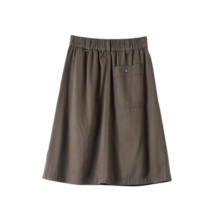 Pull On Scout Skirt Worn Cotton Drill Olive Leaf (women)