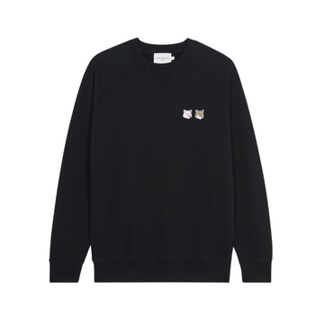 Monochrome Fox Head Patch Classic Sweatshirt Black (men)