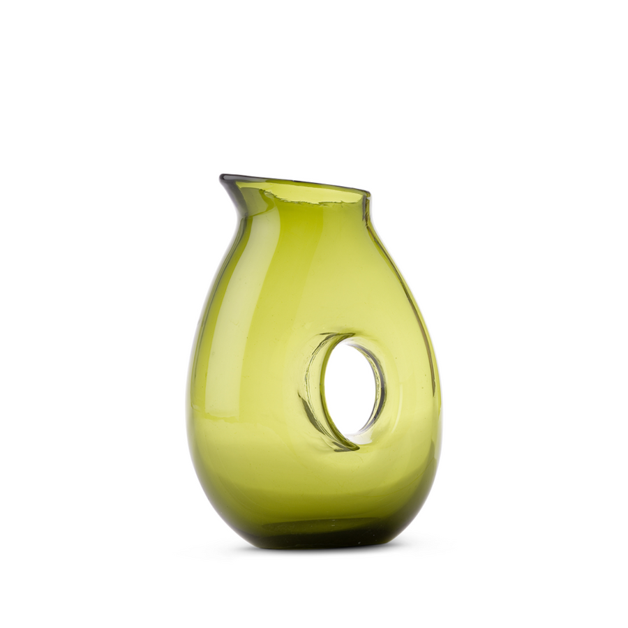 Jug With Hole Olive Green