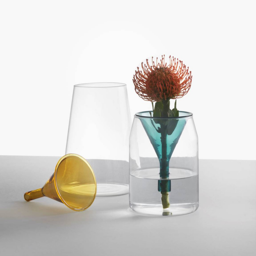 Kado Single Flower Vase Amber