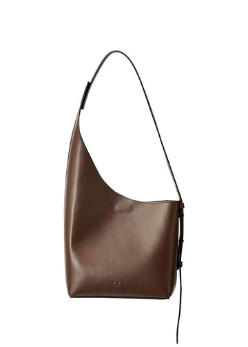 Aesther Ekme Sway Smooth Leather Shoulder Bag In Chocolate