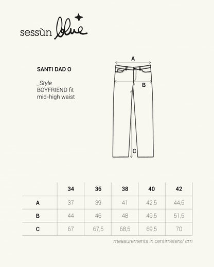 Santi Dad O Jean Boyfriend Vintage Blue