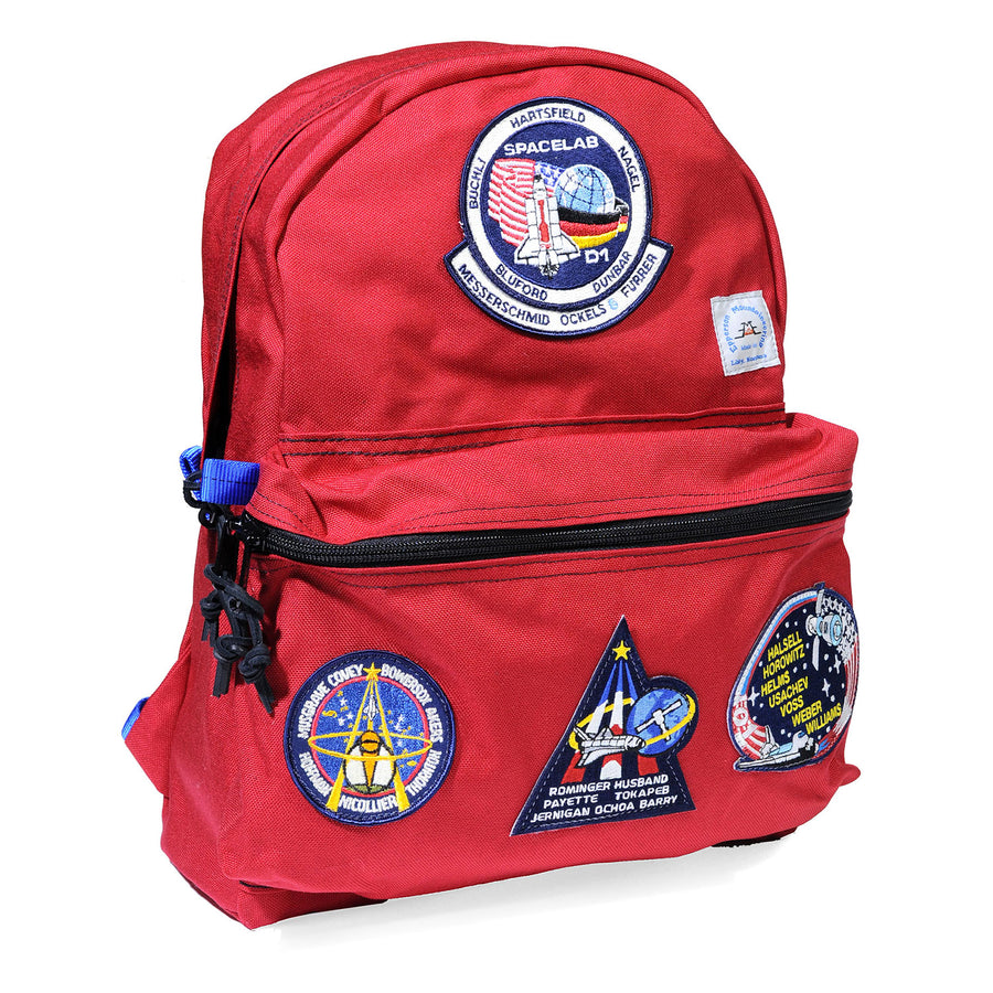 Day Pack W/Vintage Nasa Patch Barn Red