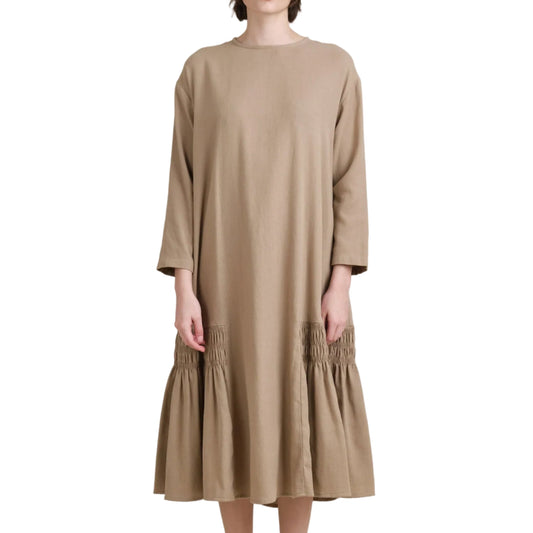 Gathered Dress Mocha