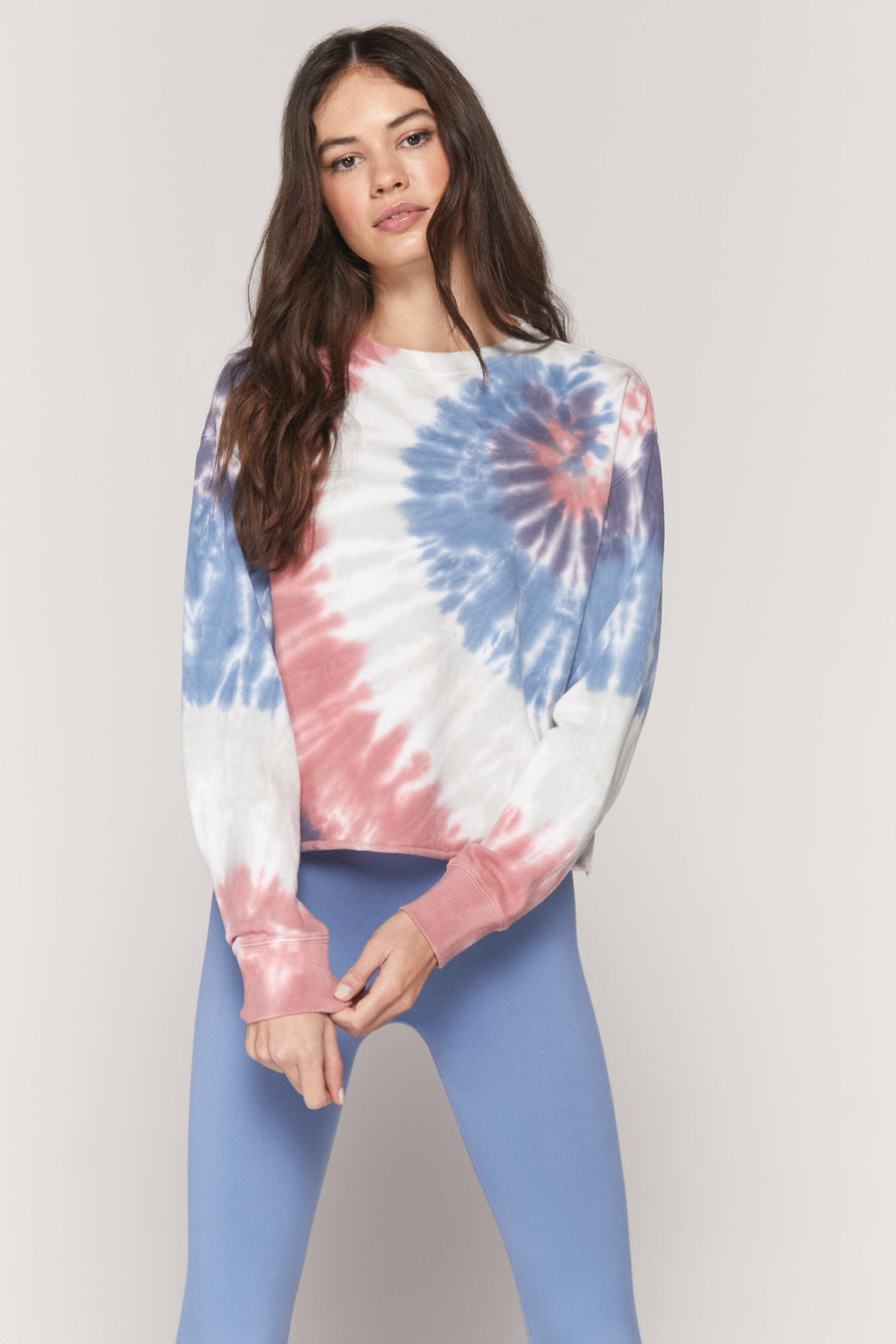 Mazzy Pullover Sweatshirt Seascape Spiral Tie Dye