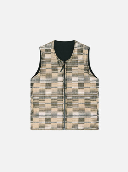 Fala Reversible Vest Black/ Jacquard