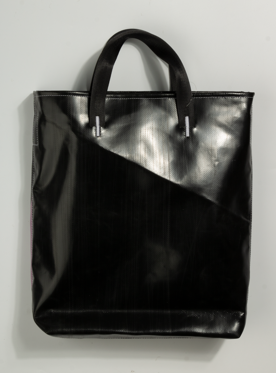 F202 LELAND Tote Bag Small (Black Printed)