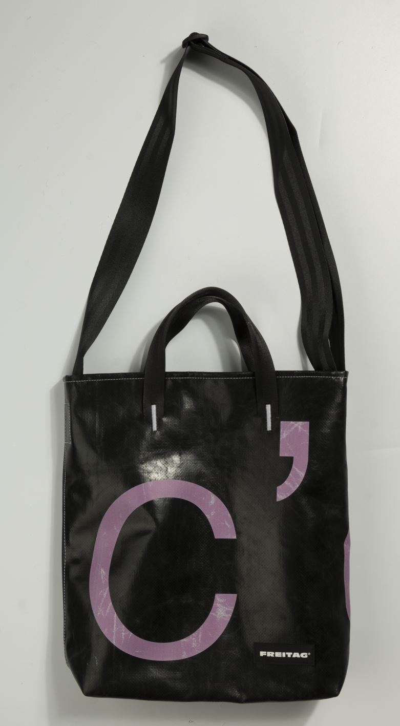 F202 LELAND Tote Bag Small (Black Printed)