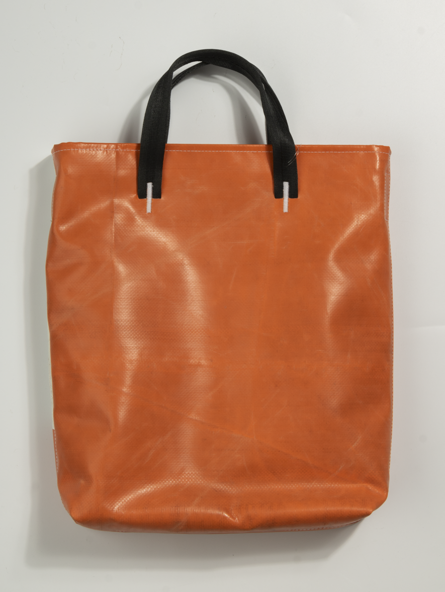 F202 LELAND Tote Bag Small (Orange White)