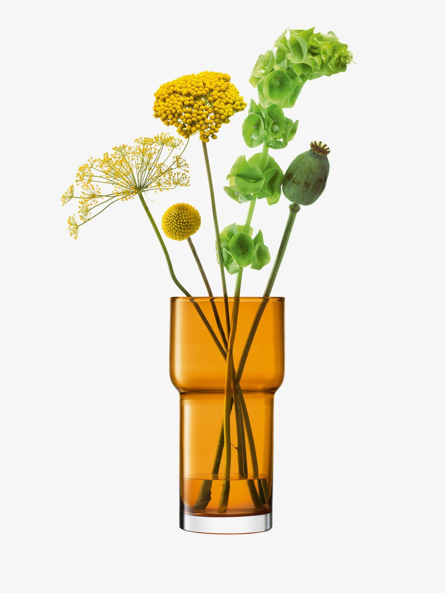 Utility Vase H22cm Amber