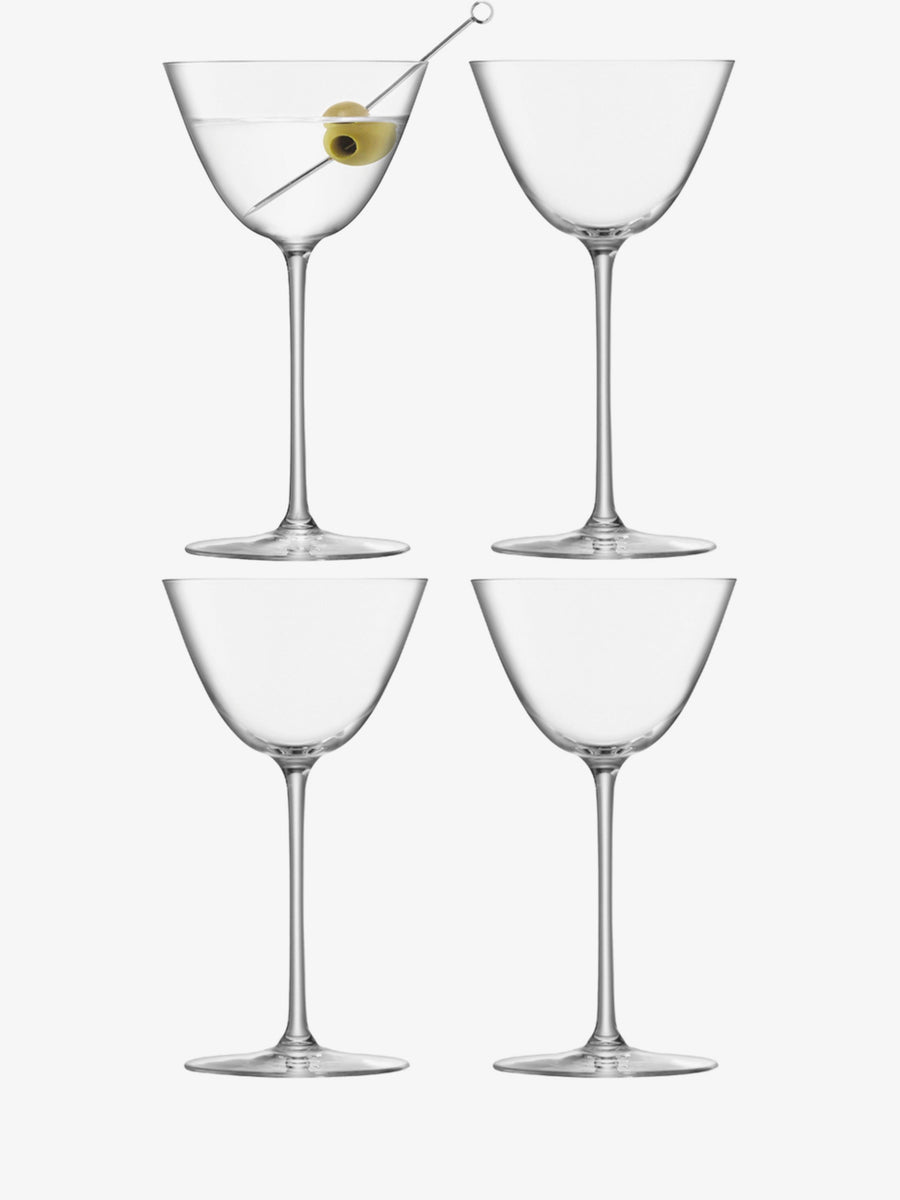 Borough Martini Glass 195ml Clear x 4