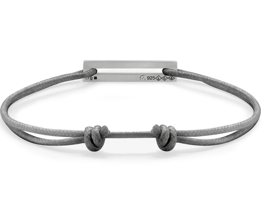 1,7g sterling silver grey cord bracelet bracelet