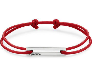 1,7g sterling silver red cord bracelet bracelet