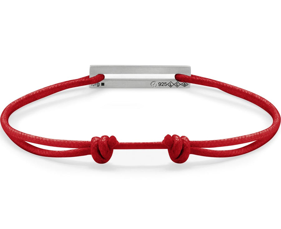 1,7g sterling silver red cord bracelet bracelet