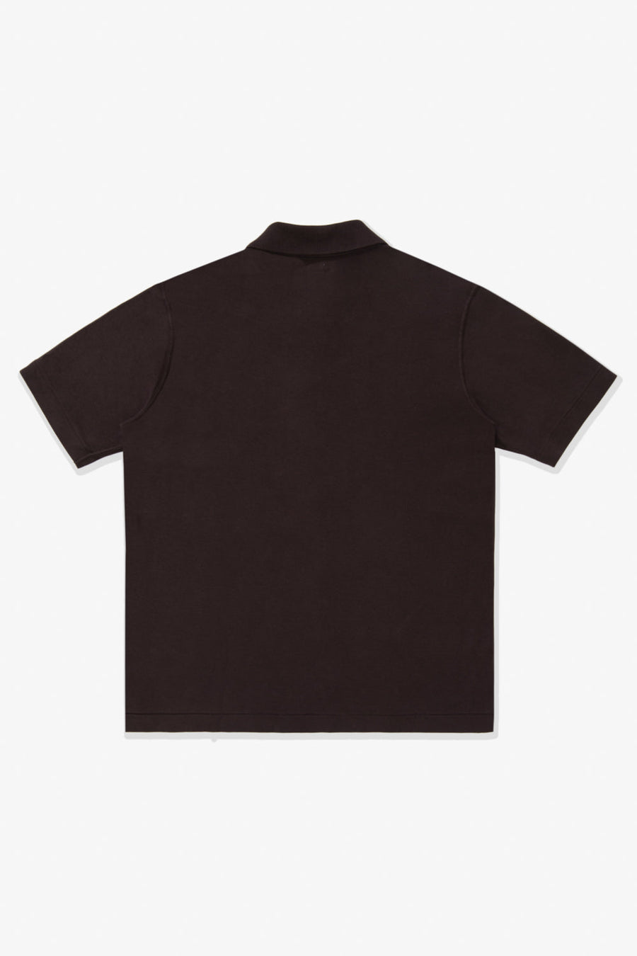 S/S Placket Polo Deep Brown