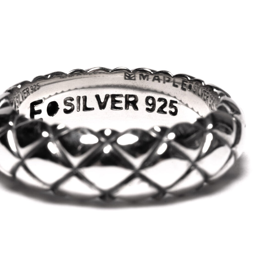 Quilted Band Ring Silver 925