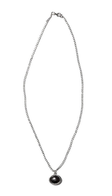 Tubby Pendant + Chain Silver 925 Onyx 60cm