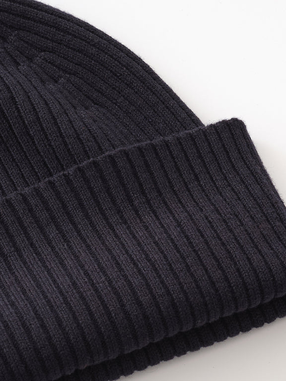 Seamless Knit Beanie Dark Navy OS