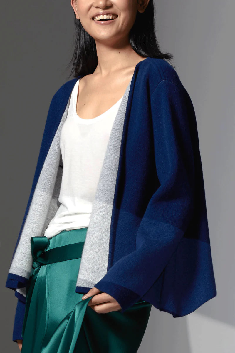 Martin Cashmere Cardigan Blue Multi