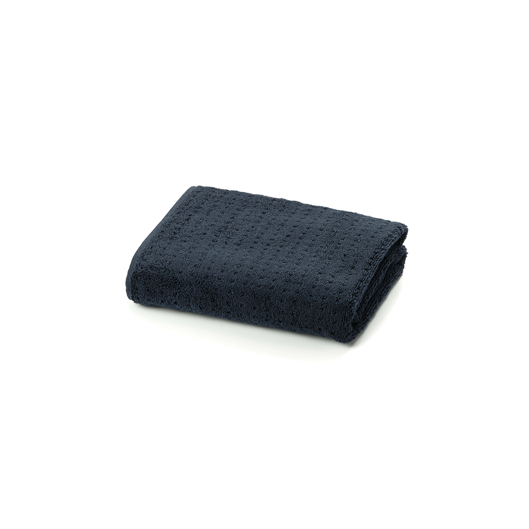 Lattice Organic Hair Towel in Navy (medium)