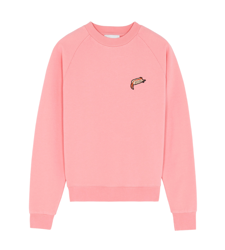Oly Hot Dog Patch Vintage Sweatshirt Bubble Gum Pink (women)