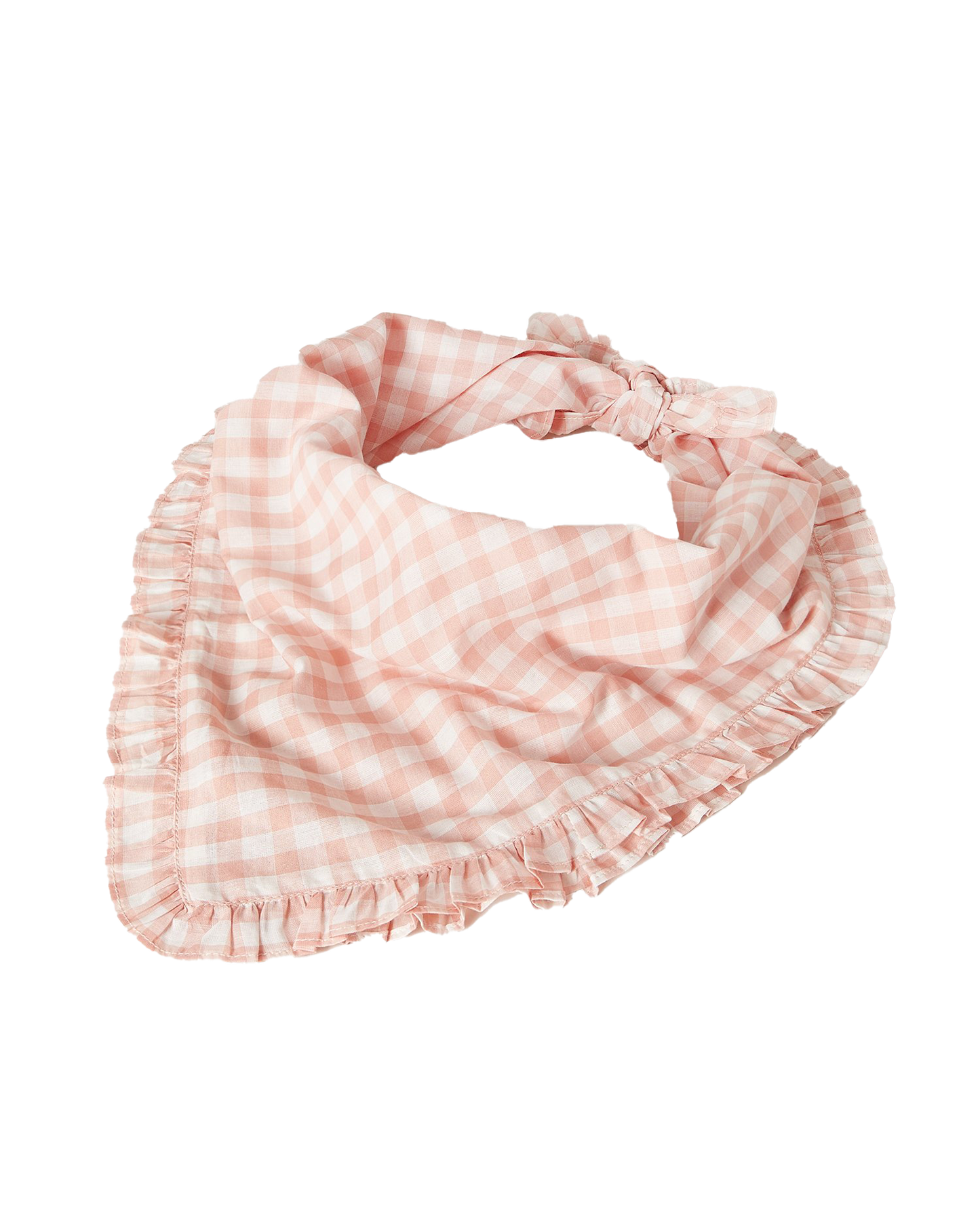 Palmer Bandana Ruffle Edge Muted Clay Gingham OS