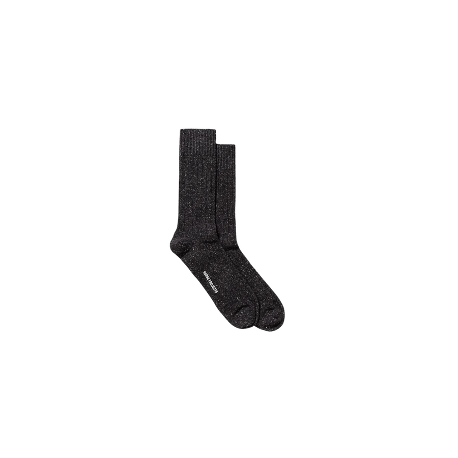 Bjarki Neps Socks Charcoal Melange OS