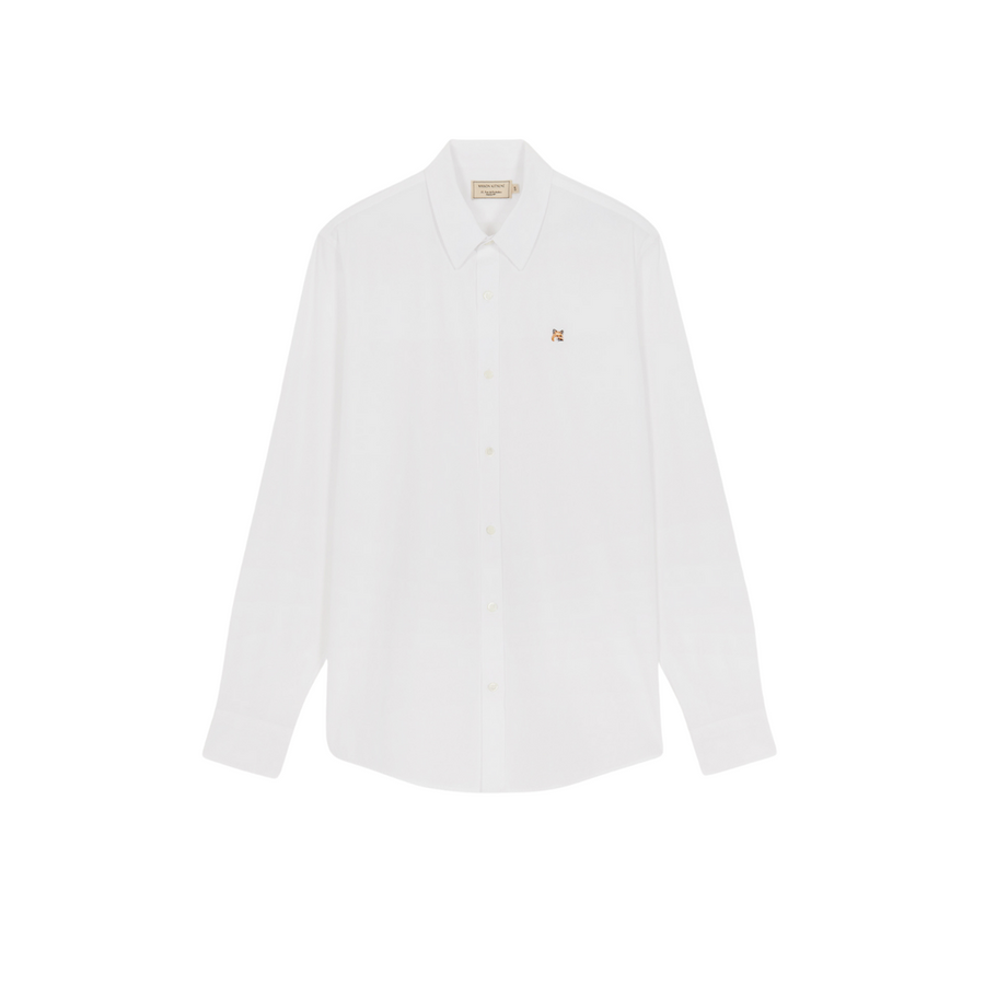 Fox Head Embroidery Classic Shirt White (Men)